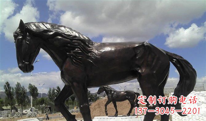 河南广场马动物铜雕 (3)