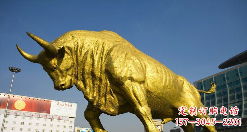 河南广场牛动物铜雕