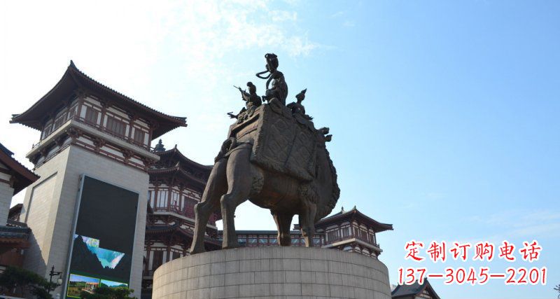 河南古典经典,丝绸柔情骆驼雕塑