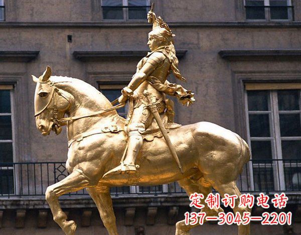 河南中领雕塑:高端骑马凯撒雕塑