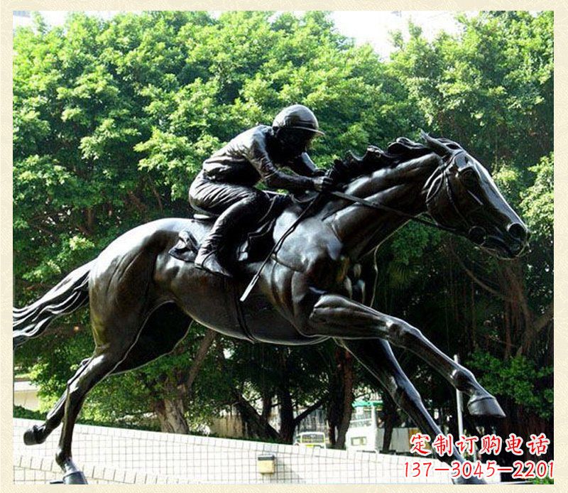 河南精致骑马铜雕,把自然艺术带入生活