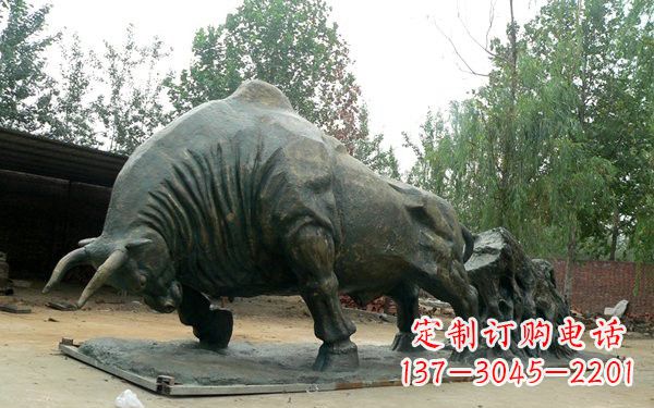 河南广场企业拓荒牛铜雕