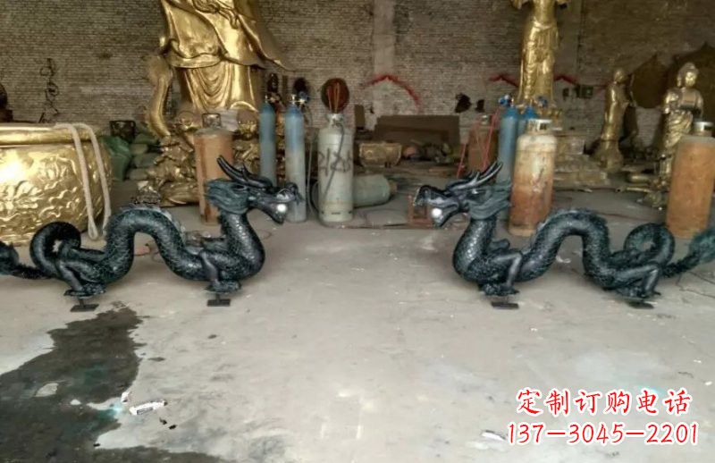 河南中领雕塑精美定制双龙戏珠雕塑