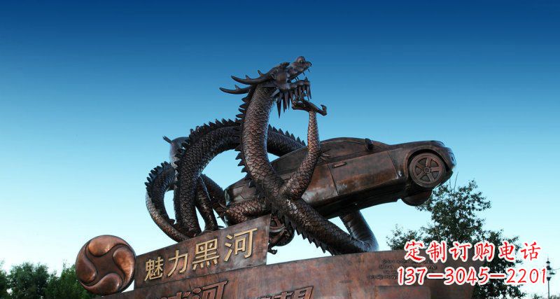 河南广场神龙汽车铜雕