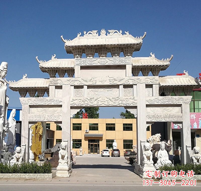 河南广场石雕牌坊:品质卓越的牌坊雕塑
