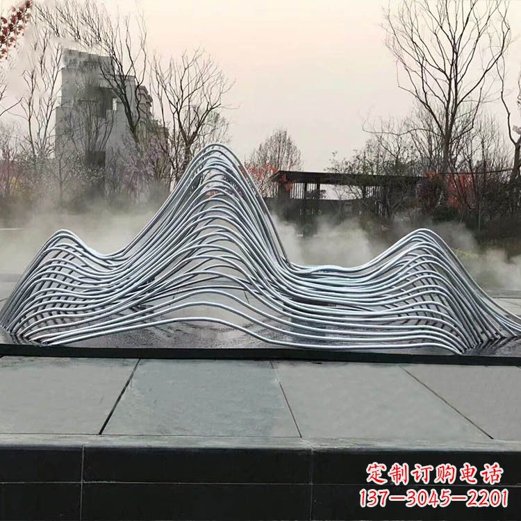 河南专业定制不锈钢假山雕塑