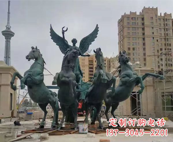河南广场太阳神阿波罗战车铜雕
