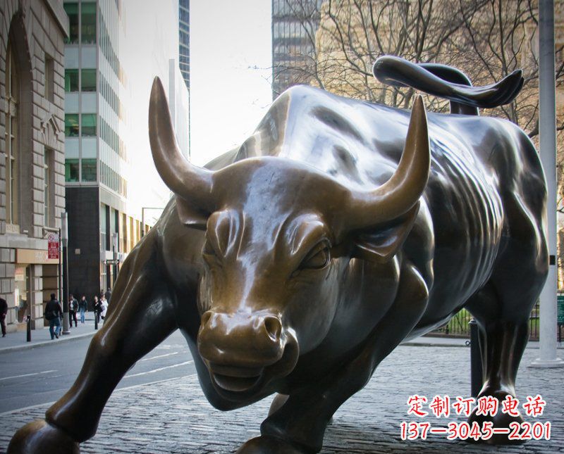 河南广场铜雕牛动物雕塑