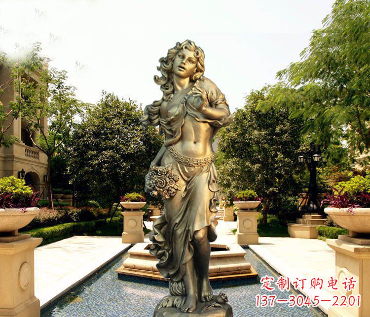 河南广场铜雕女神像人物雕塑