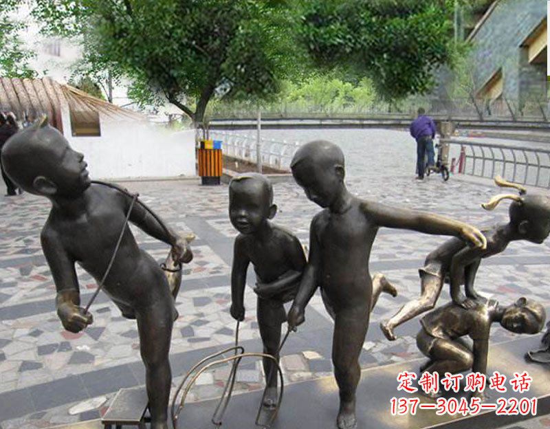 河南专业定制广场铜雕儿童雕塑