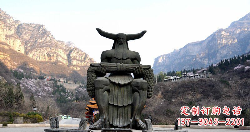 河南广场炎帝景观铜雕