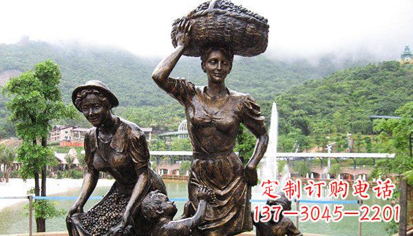 河南中领雕塑丰收葡萄铜雕