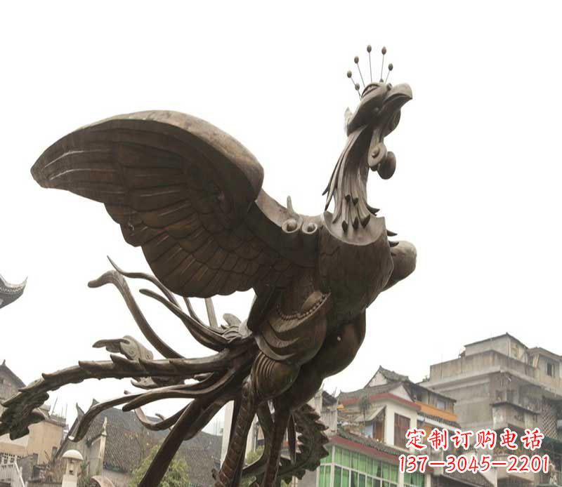 河南世界级凤凰景观铜雕