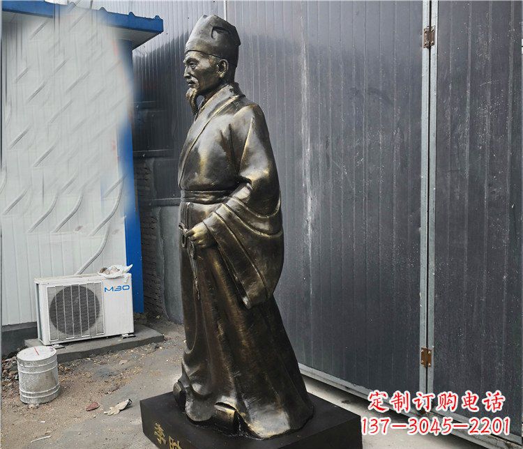 河南铸铜李时珍医学家雕塑,致敬伟大的医学先驱