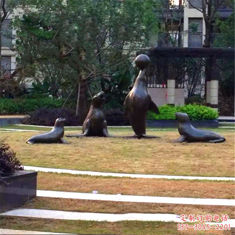 河南海豹雕塑,装点你的园林