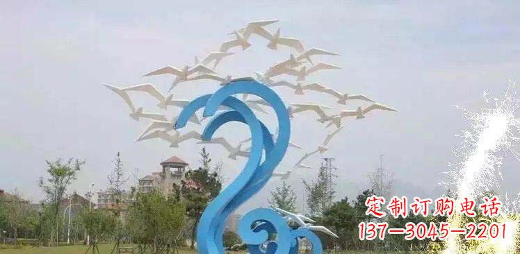 河南精美海鸥雕塑,传递美好海洋情怀