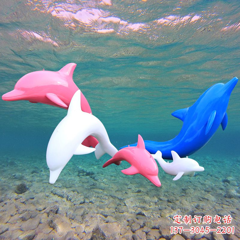 河南海豚玻璃钢彩绘雕塑–彰显唯美与深情