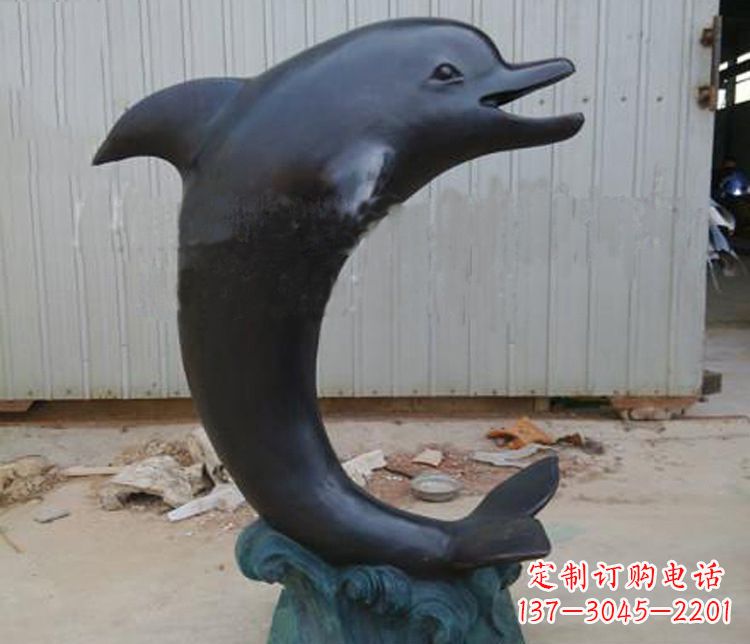 河南一群海豚成就美丽的海洋动物喷泉铜雕塑