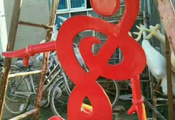 河南中领雕塑-不锈钢音符抽象雕塑