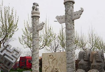 河南盘龙柱石雕华丽装点美丽家园