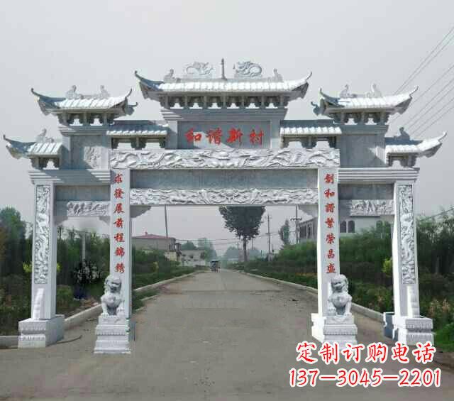 河南领雕塑|高品质牌坊雕塑