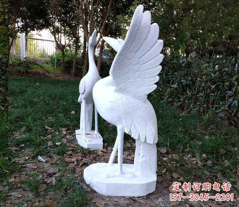 河南艺术级典雅的丹顶鹤雕塑