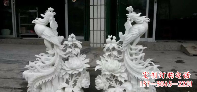 河南汉白玉凤凰雕塑