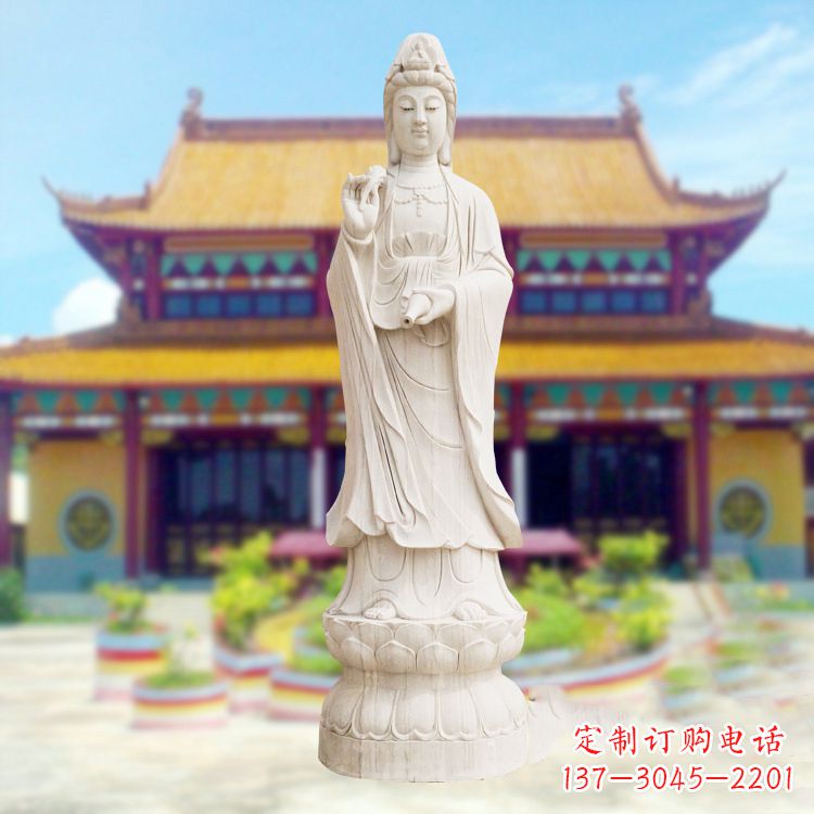 河南精美观音石雕,给你灵动的祝福