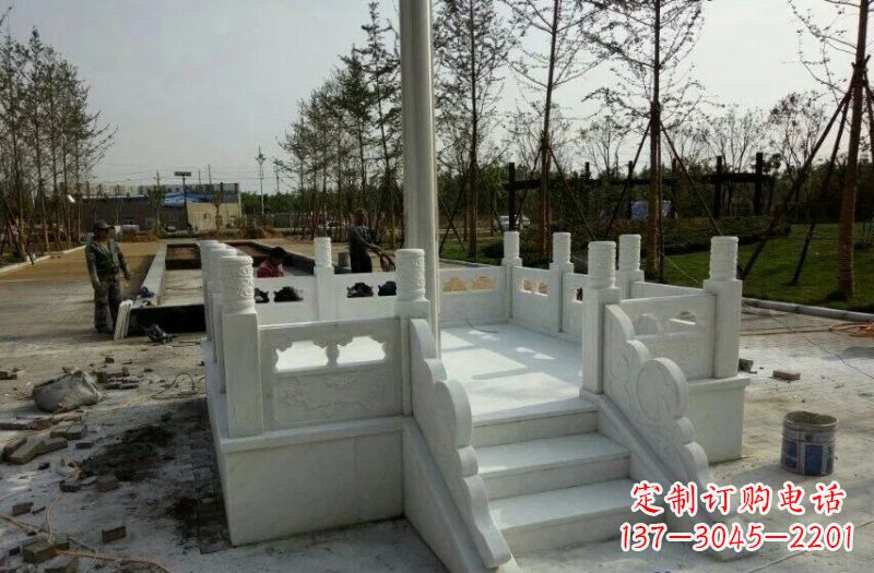河南高端汉白玉国旗台石雕,让您的祖国熠熠生辉