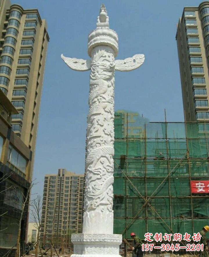 河南汉白玉华表石雕