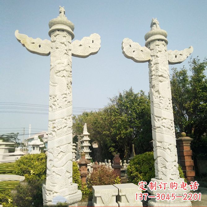 河南汉白玉华表石雕塑