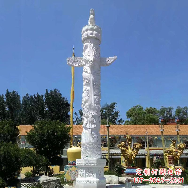 河南来自华夏的经典之作——汉白玉华表柱