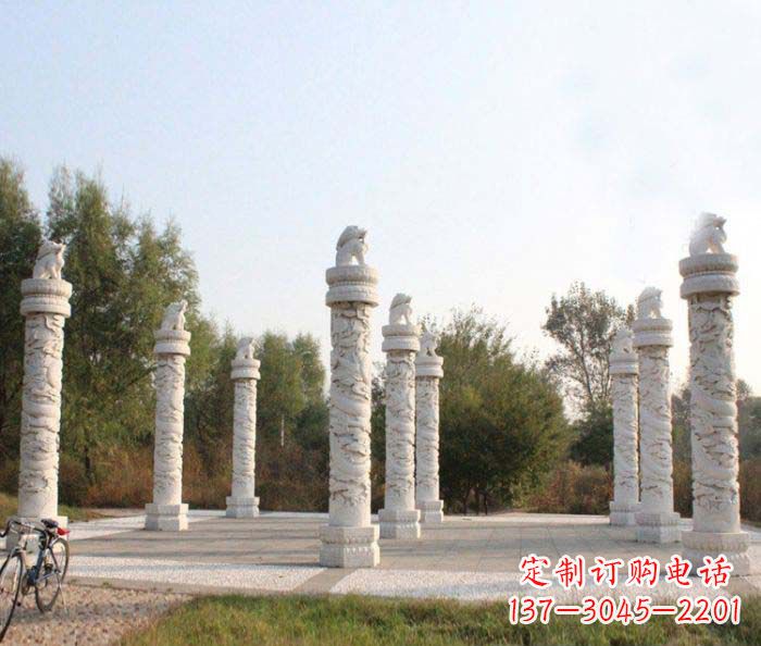 河南高级汉白玉龙柱广场文化柱石雕