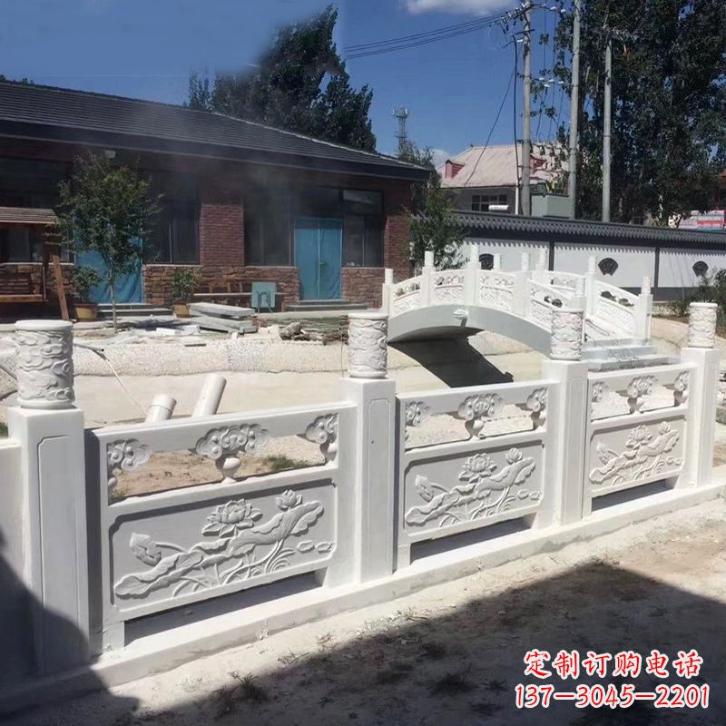 河南汉白玉精美手工栏板雕塑