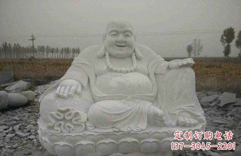 河南质感非凡的汉白玉弥勒佛雕塑