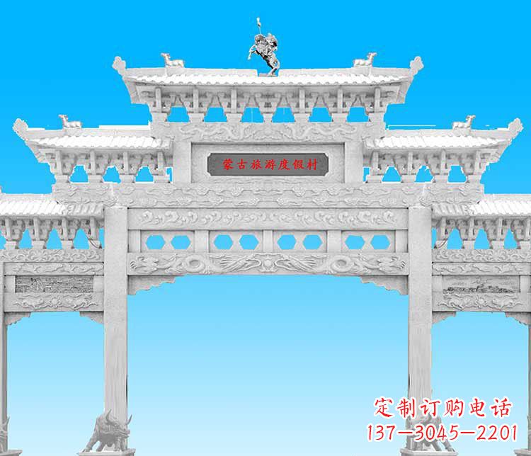 河南汉白玉牌楼雕塑