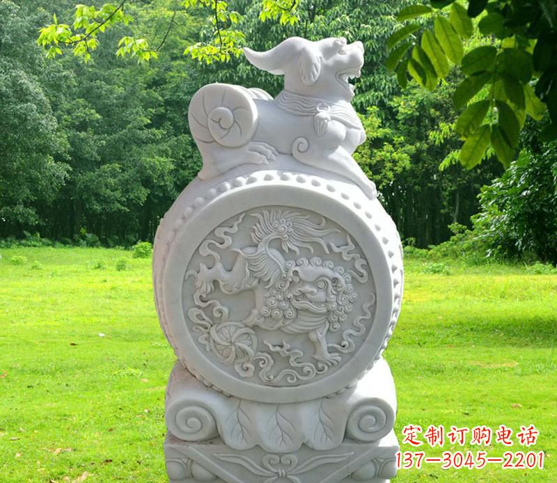 河南中领雕塑貔貅抱鼓石雕塑