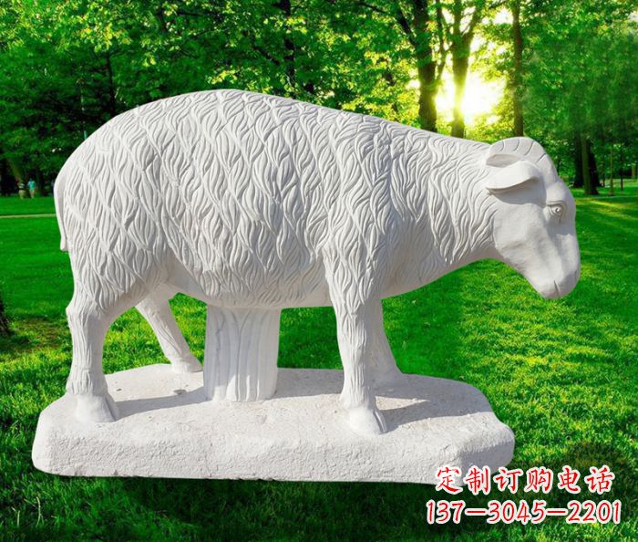河南高精度玉雕山羊石雕