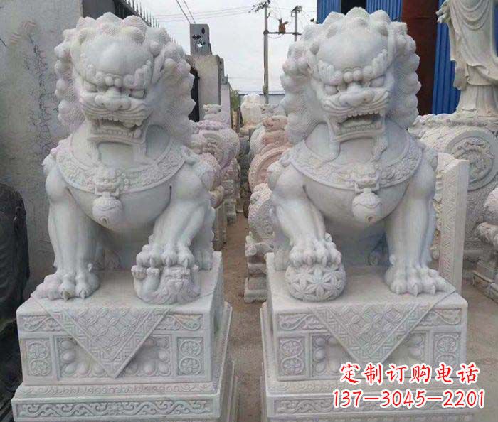 河南中领雕塑狮子石雕助您招财无忧