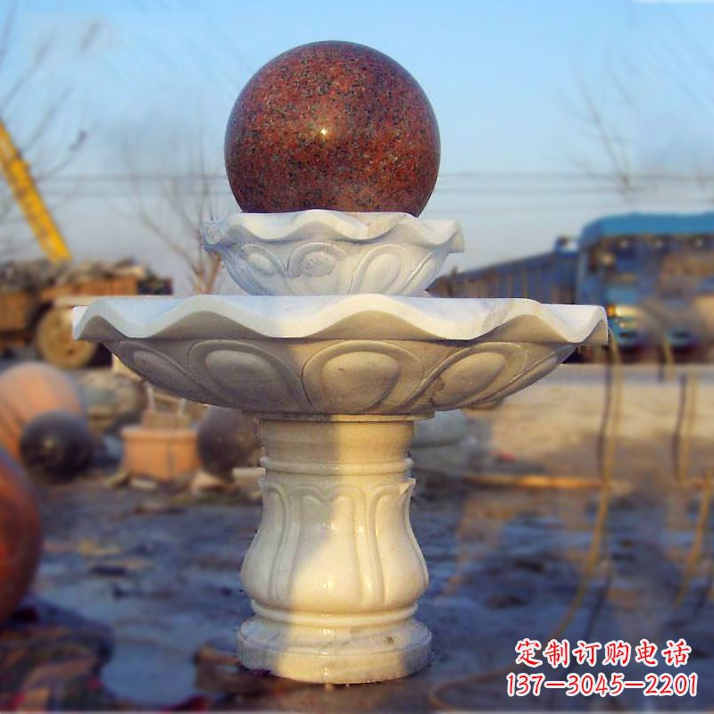 河南汉白玉石雕风水球