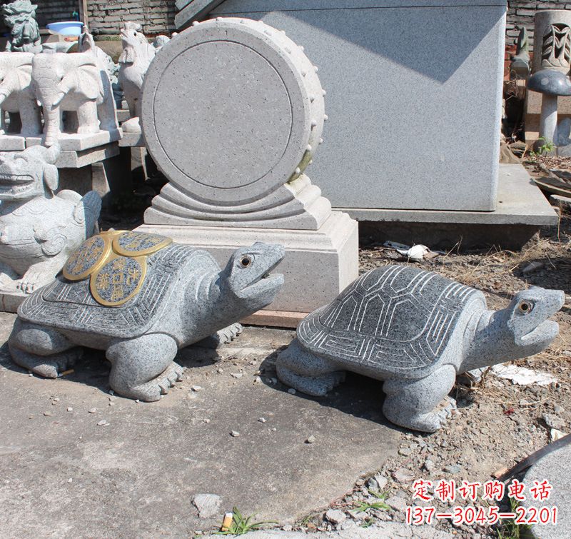 河南质朴弥足细节的乌龟雕塑