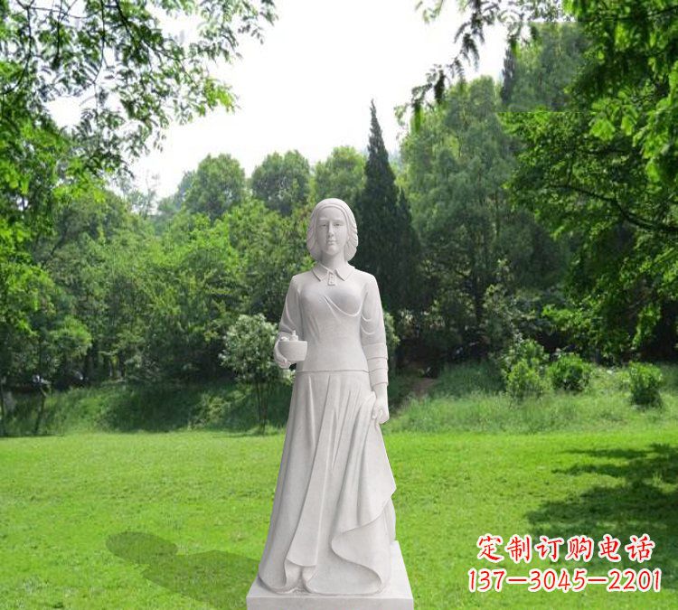 河南纪念南丁格尔的经典白玉雕塑