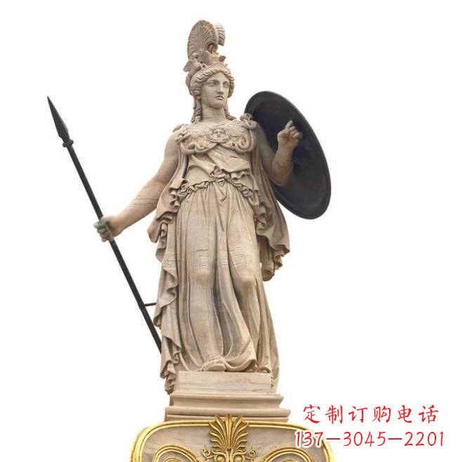 河南艺术定制——汉白玉希腊女神雅典娜雕塑