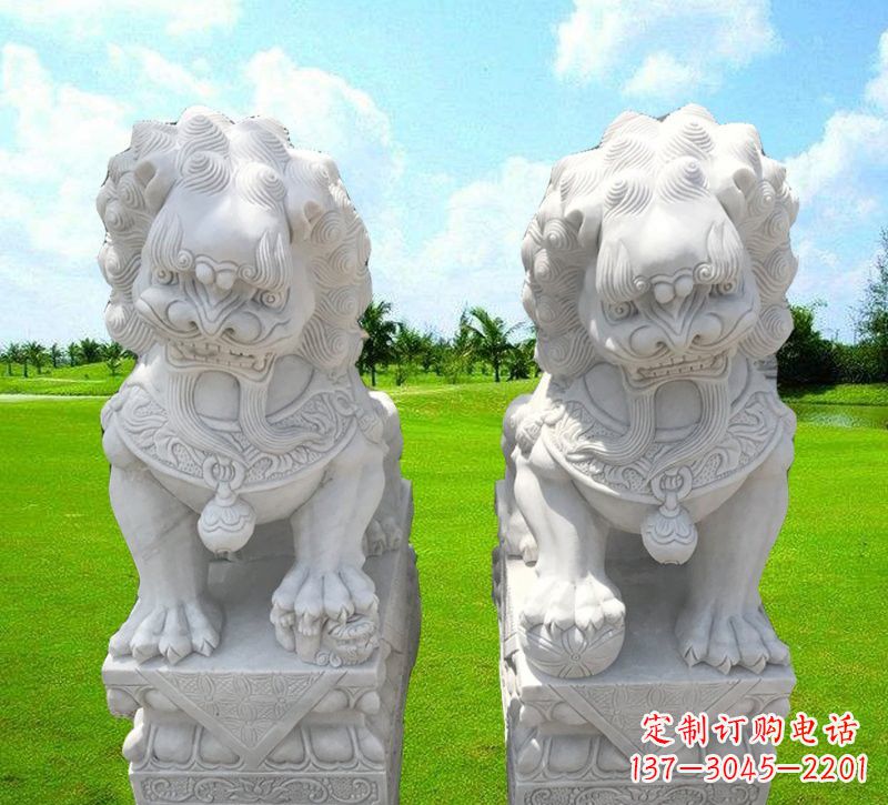 河南汉白玉狮子雕塑,带您走进文化的世界