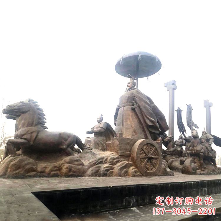 河南中国历史传奇汉武帝铜雕塑