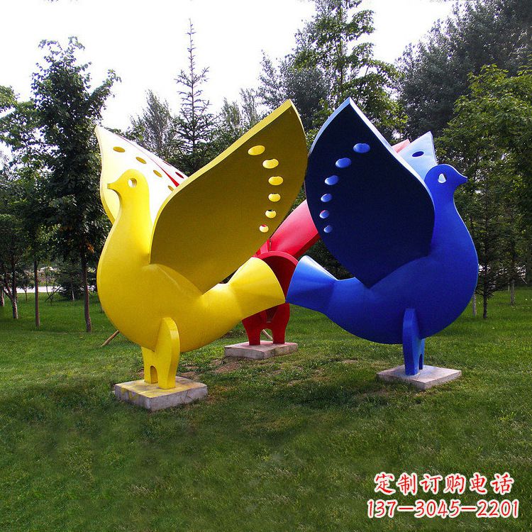 河南和平鸽雕塑图片大全
