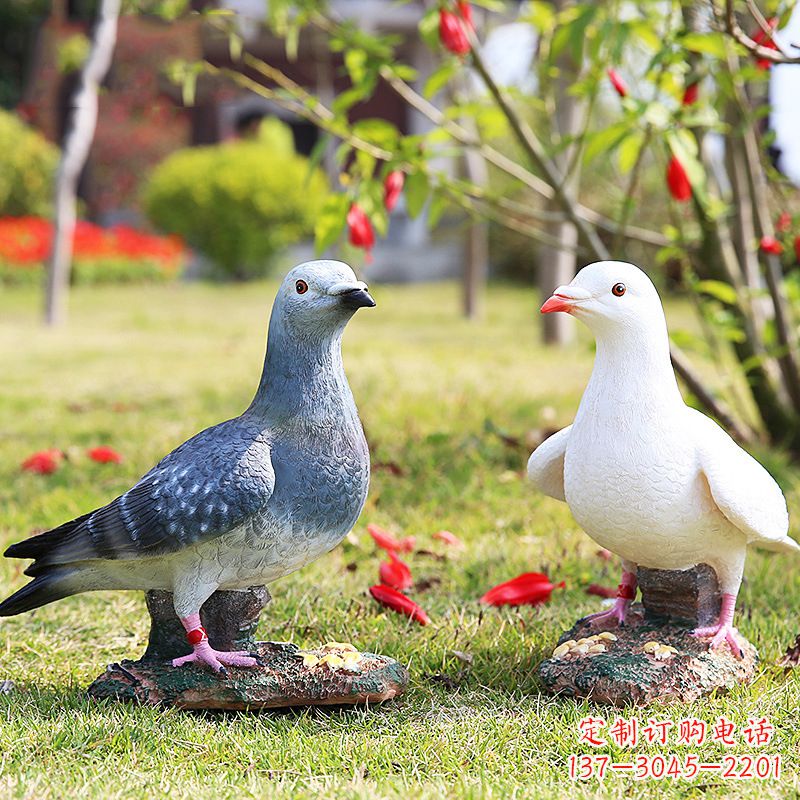 河南和平鸽橄榄枝的雕塑