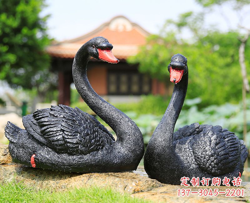 河南黑天鹅玻璃钢仿真雕塑