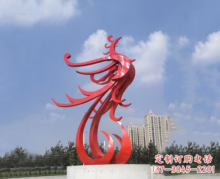 河南领雕塑凤凰户外园林广场景观动物雕塑