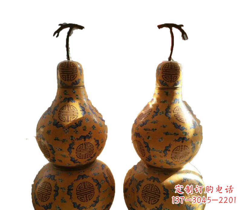 河南传统文化精美葫芦铜雕